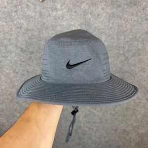 Nike Golf Boonie Sun Hat Men S/M Gray UV Protection Adjustable Chin Strap